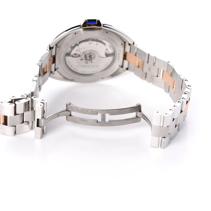 Cartier Stainless Steel 18K Pink Gold 40mm Cle De Automatic Watch 6 of 7