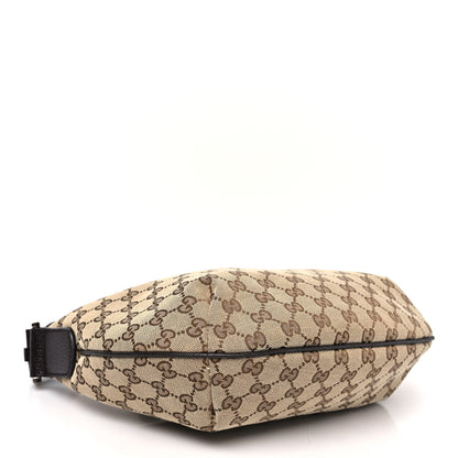 Gucci Monogram Medium Half Moon Hobo Dark Brown 3 of 8