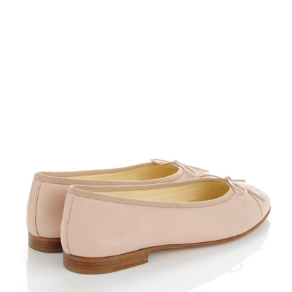 Chanel Calfskin CC Cap Toe Ballerina Flats 38 Light Pink 4 of 7