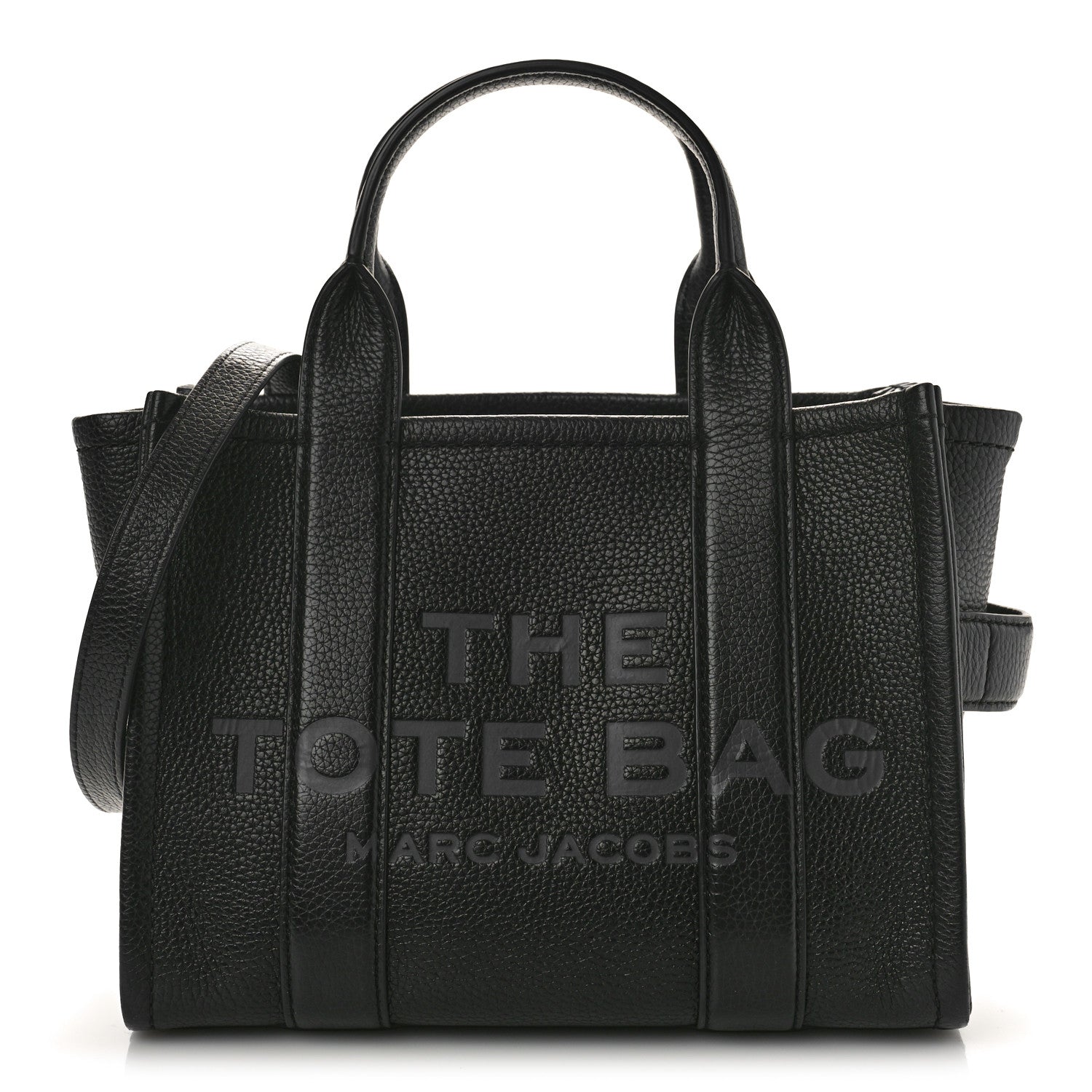 Marc Jacobs Grained Calfskin Small The Tote Bag Black 1 of 8