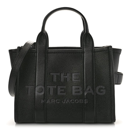 Marc Jacobs Grained Calfskin Small The Tote Bag Black 1 of 8