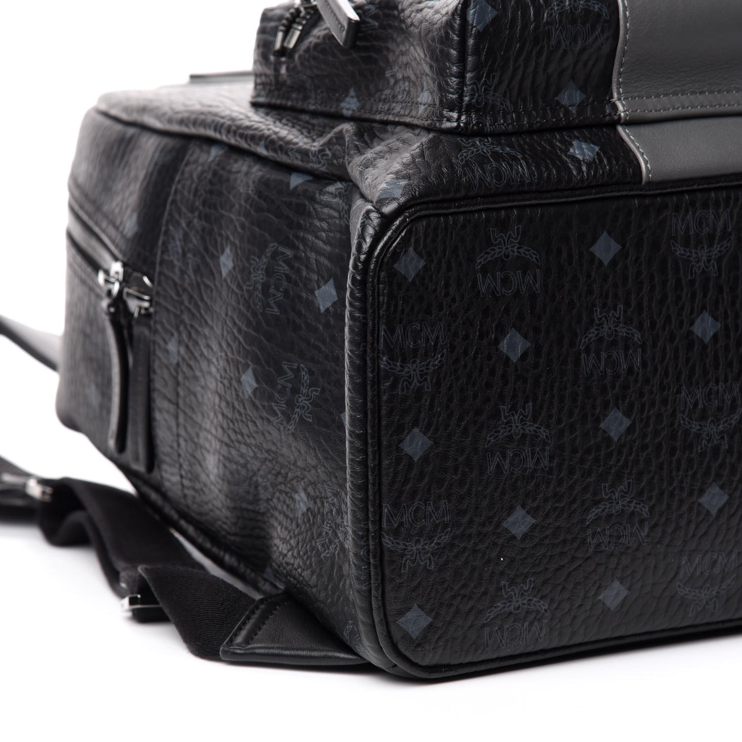 Visetos Medium Stark Logo Stripe Backpack Black