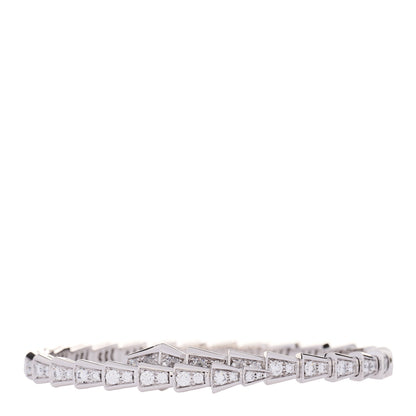 Bulgari 18K White Gold Diamond Serpenti Viper Pave Bracelet M 3 of 6