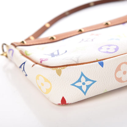 Louis Vuitton Monogram Multicolor Pochette Accessories White 9 of 12