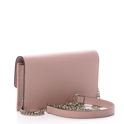 Gucci Dollar Calfskin Interlocking G Chain Wallet Soft Pink 3 of 11