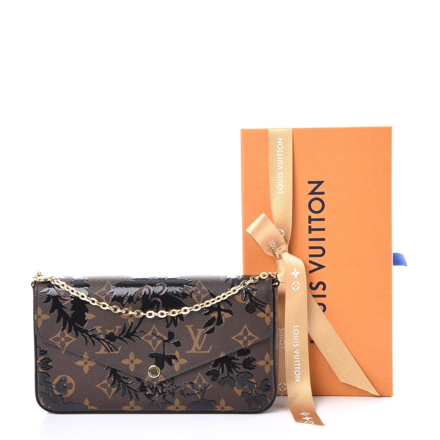 Monogram Blossom Pochette Felicie Chain Wallet Black