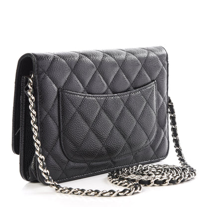 Chanel Caviar Quilted Wallet On Chain WOC Black 2 of 11