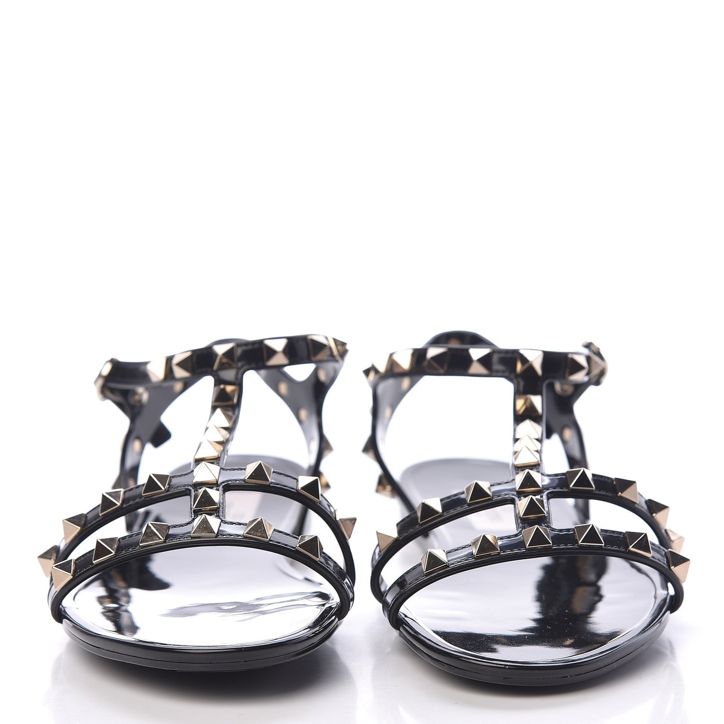PVC Jelly Rockstud Caged Sandals 37 Black