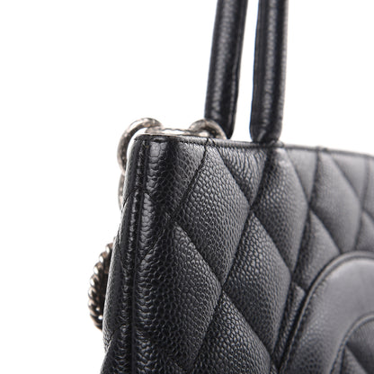Chanel Caviar Quilted Medallion Tote Black 13 of 18