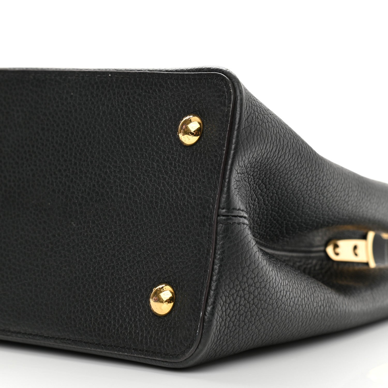 Louis Vuitton Taurillon Capucines MM Black Fuchsia 11 of 13