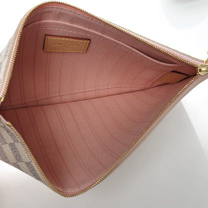 Louis Vuitton Damier Azur Neverfull MM GM Pochette Rose Ballerine 5 of 7