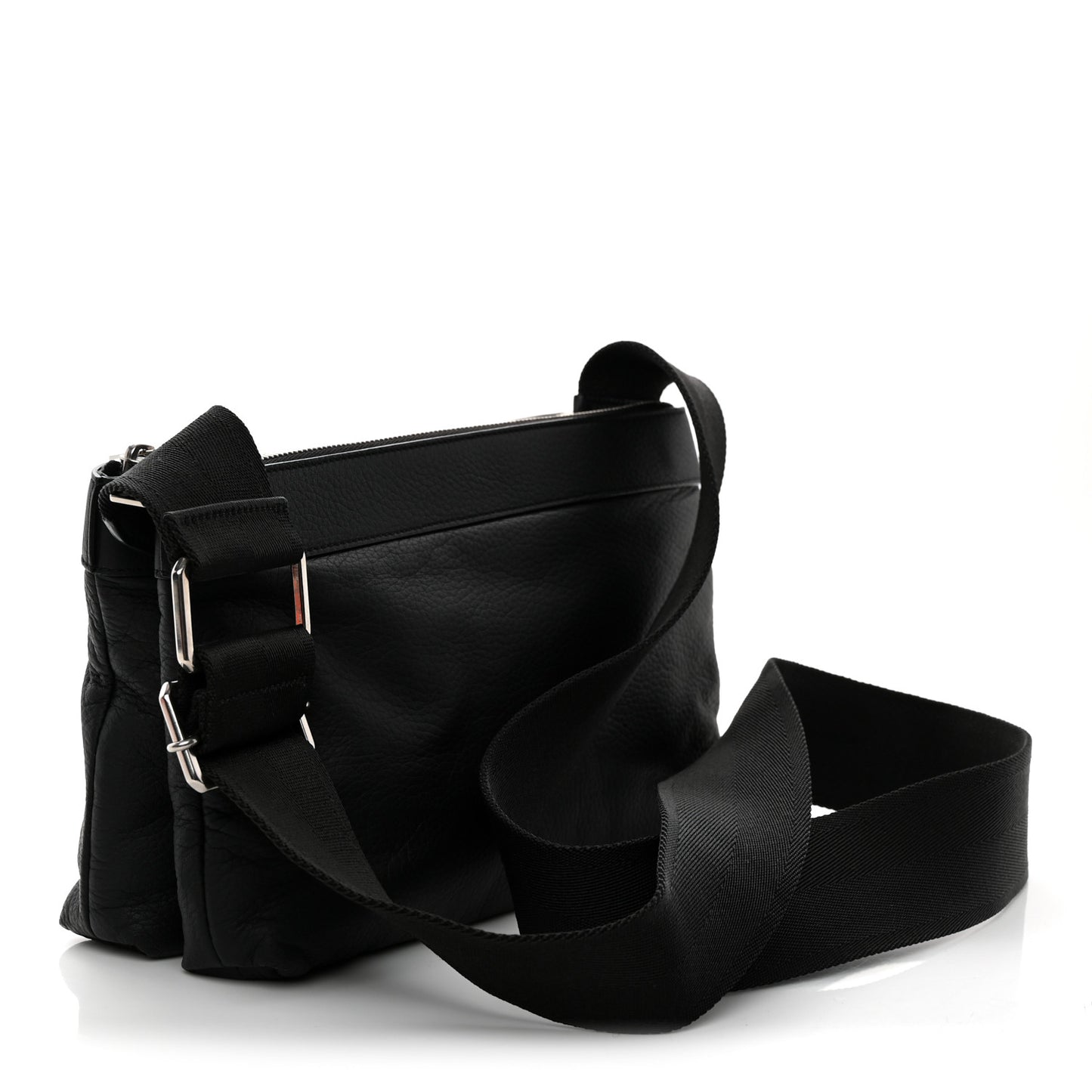 Grained Calfskin Duo Bag Black