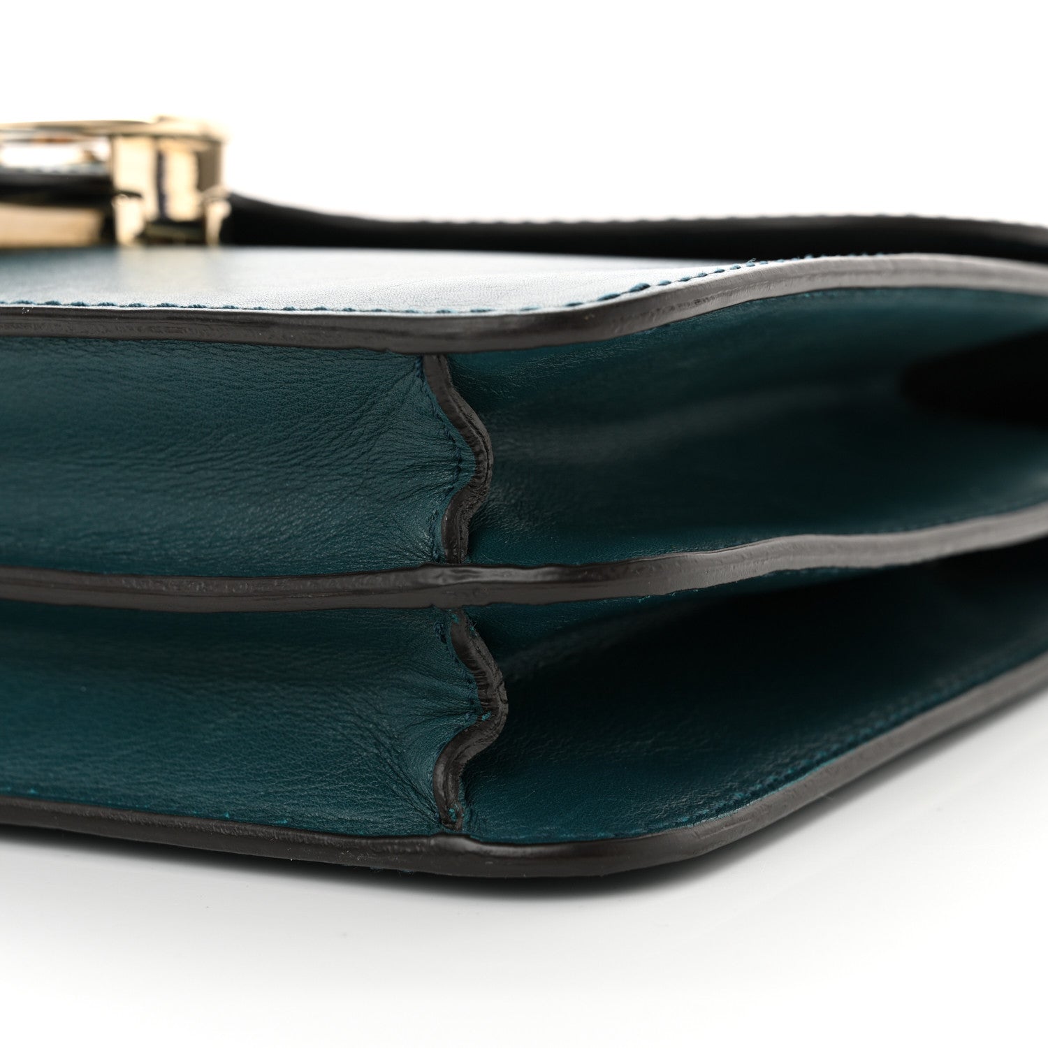 Gucci Calfskin Medium 1973 Shoulder Flap Bag Turquoise 9 of 13