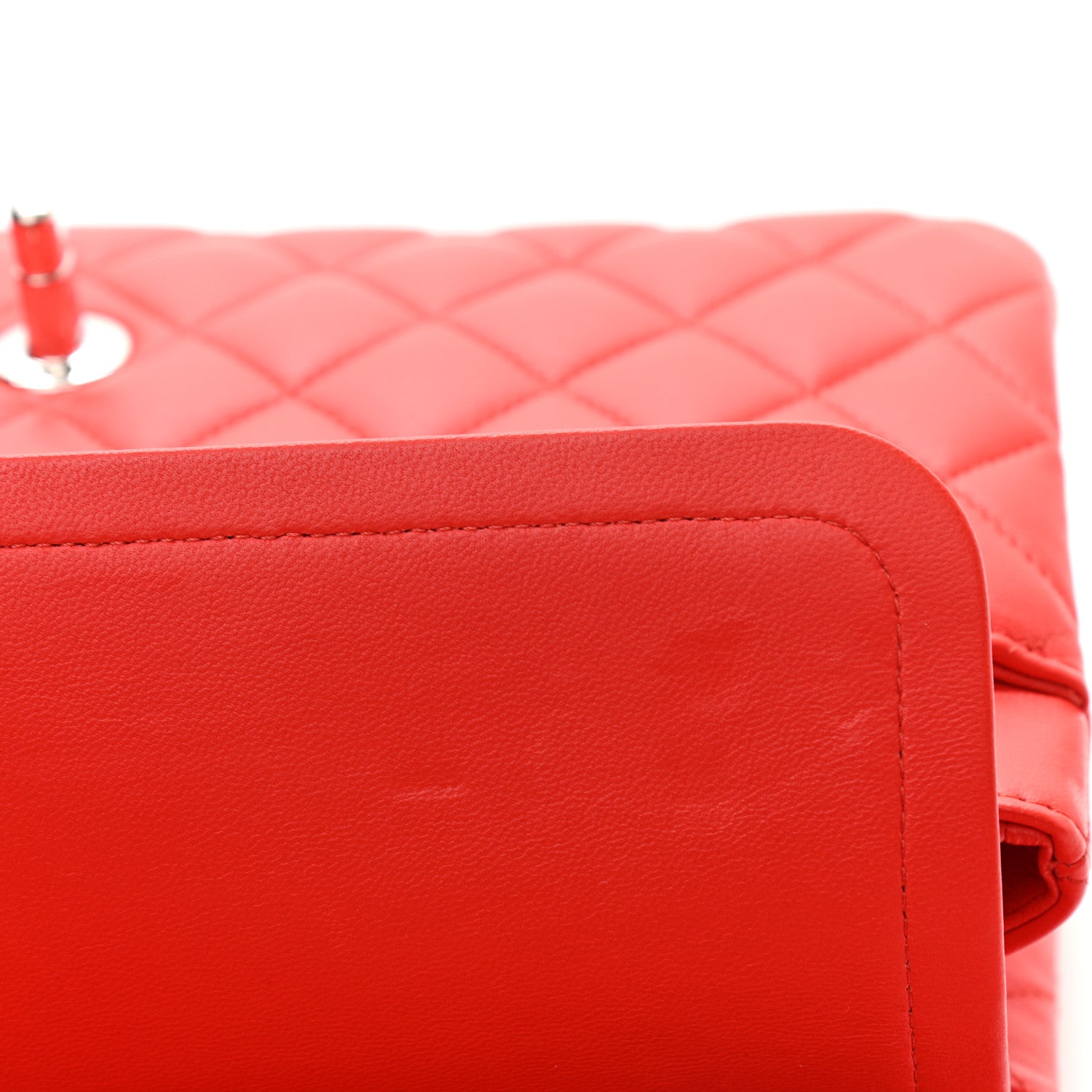 Chanel Lambskin Quilted Medium Double Flap Red 11 of 13