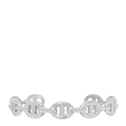 Hermes Sterling Silver MM Chaine d'Ancre Enchainee Cuff Bracelet ST 1 of 4
