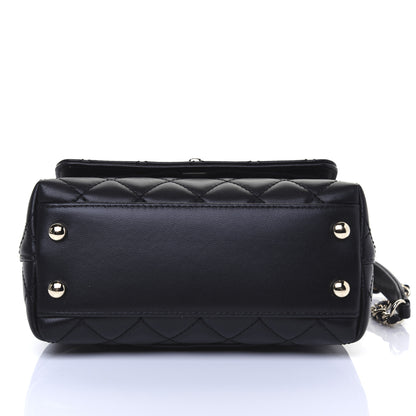 Chanel Goatskin Quilted Rainbow Extra Mini Coco Handle Flap Black 17 of 18