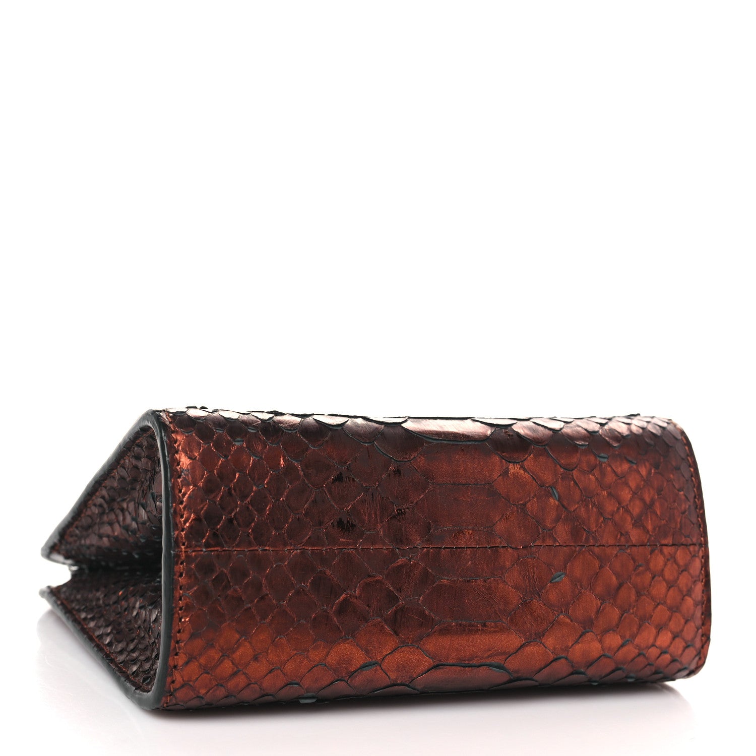 Tom Ford Snakeskin Small Cosmo T Lock Chain Bag Rust 4 of 10