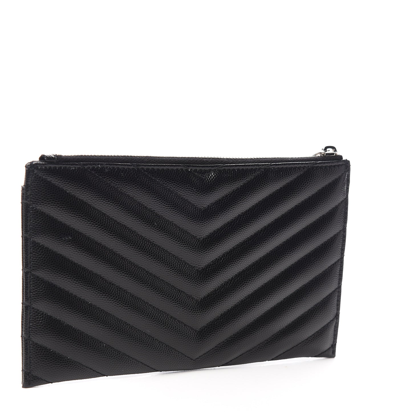 Grain De Poudre Chevron Monogram Bill Pouch Black