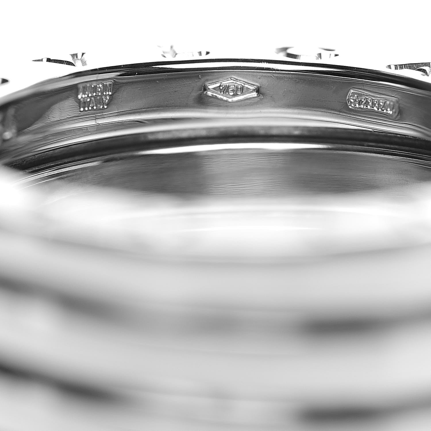 Bulgari 18K White Gold B.Zero1 Four-Band Ring 54 6.75 5 of 7