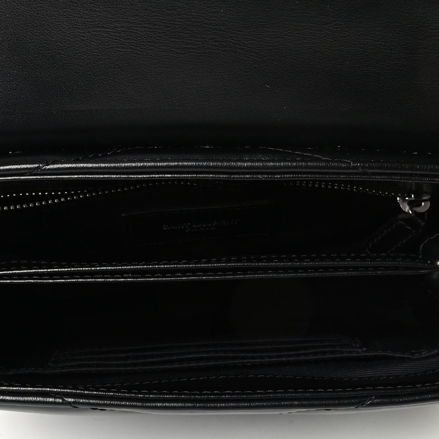 Calfskin Y Quilted Monogram Toy Loulou Crossbody Bag Black