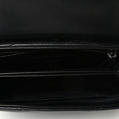 Saint Laurent Calfskin Y Quilted Monogram Toy Loulou Crossbody Bag Black 4 of 6