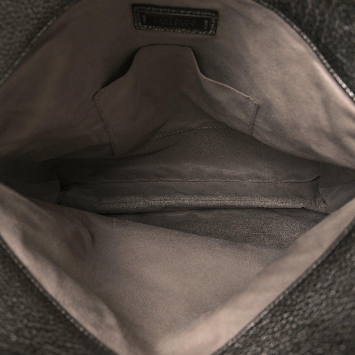 Metallic Calfskin Elaphe Ziad Bag Silver