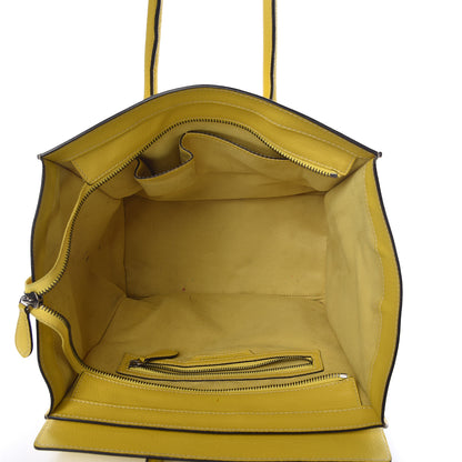 Celine Drummed Calfskin Mini Luggage Citron 5 of 26