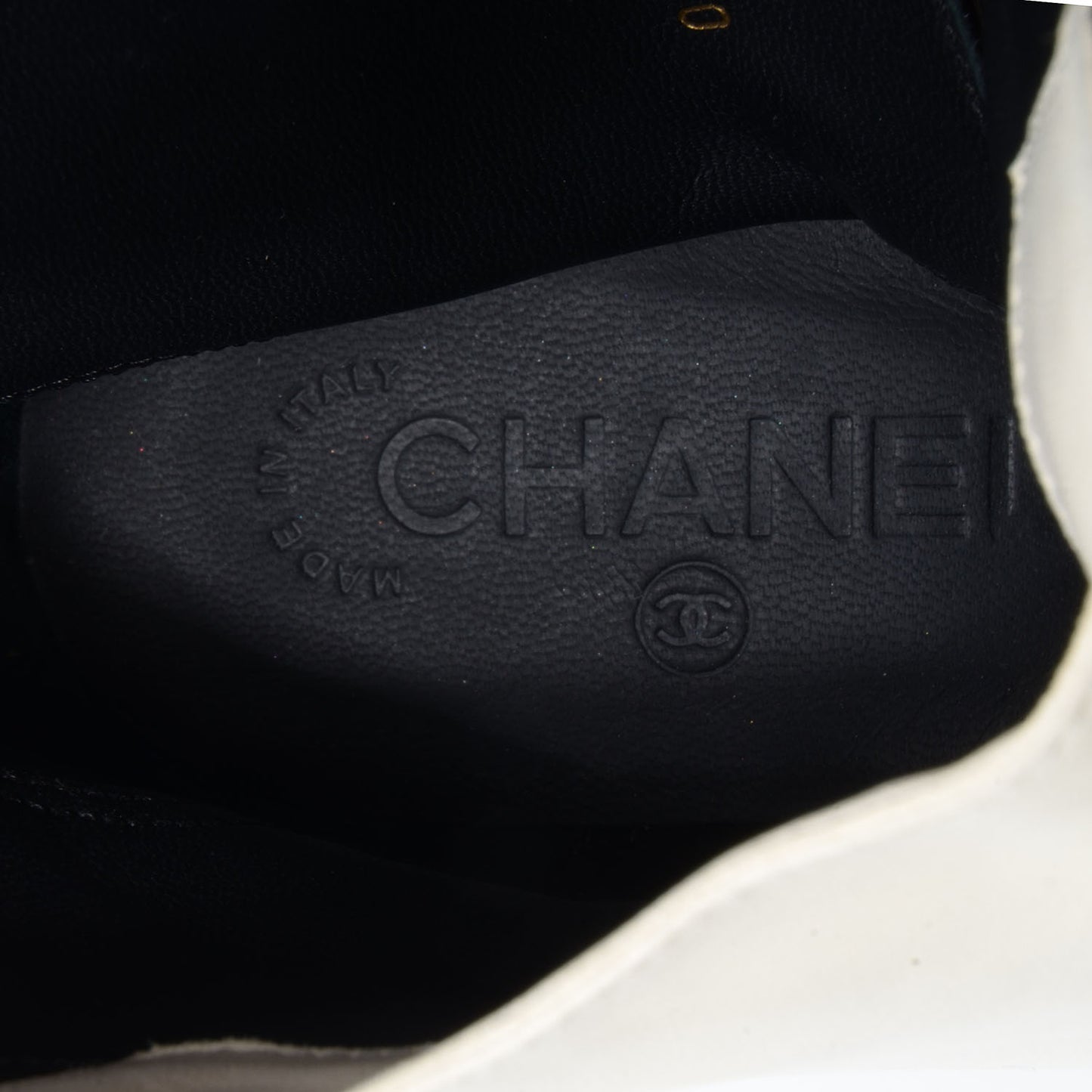 Patent Leather Short Boots 39 Black White