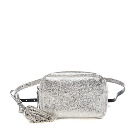 Saint Laurent Metallic Lambskin Monogram Lou Belt Bag Argento 1 of 10