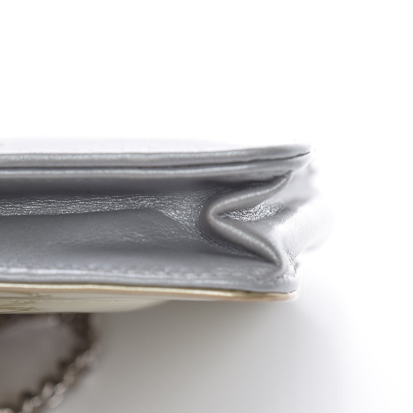 Patent Strass Wallet On Chain WOC Silver