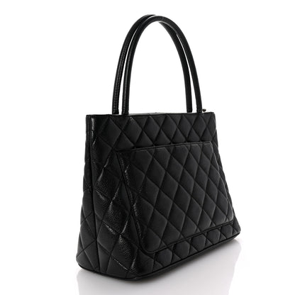Chanel Caviar Quilted Medallion Tote Black 3 of 10