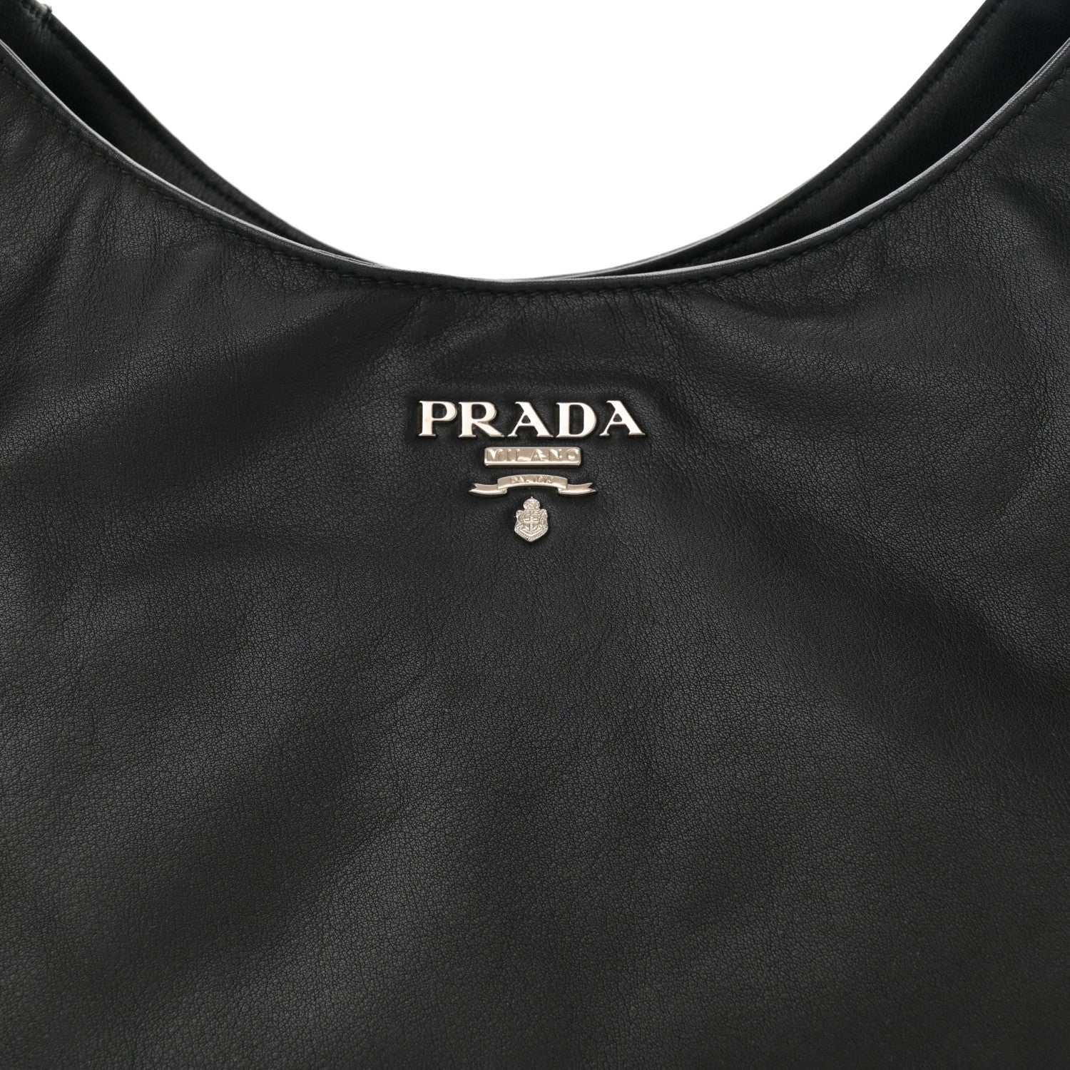 Prada Soft Calf Chain Tote Black 7 of 10
