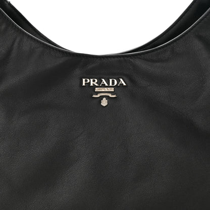 Prada Soft Calf Chain Tote Black 7 of 10