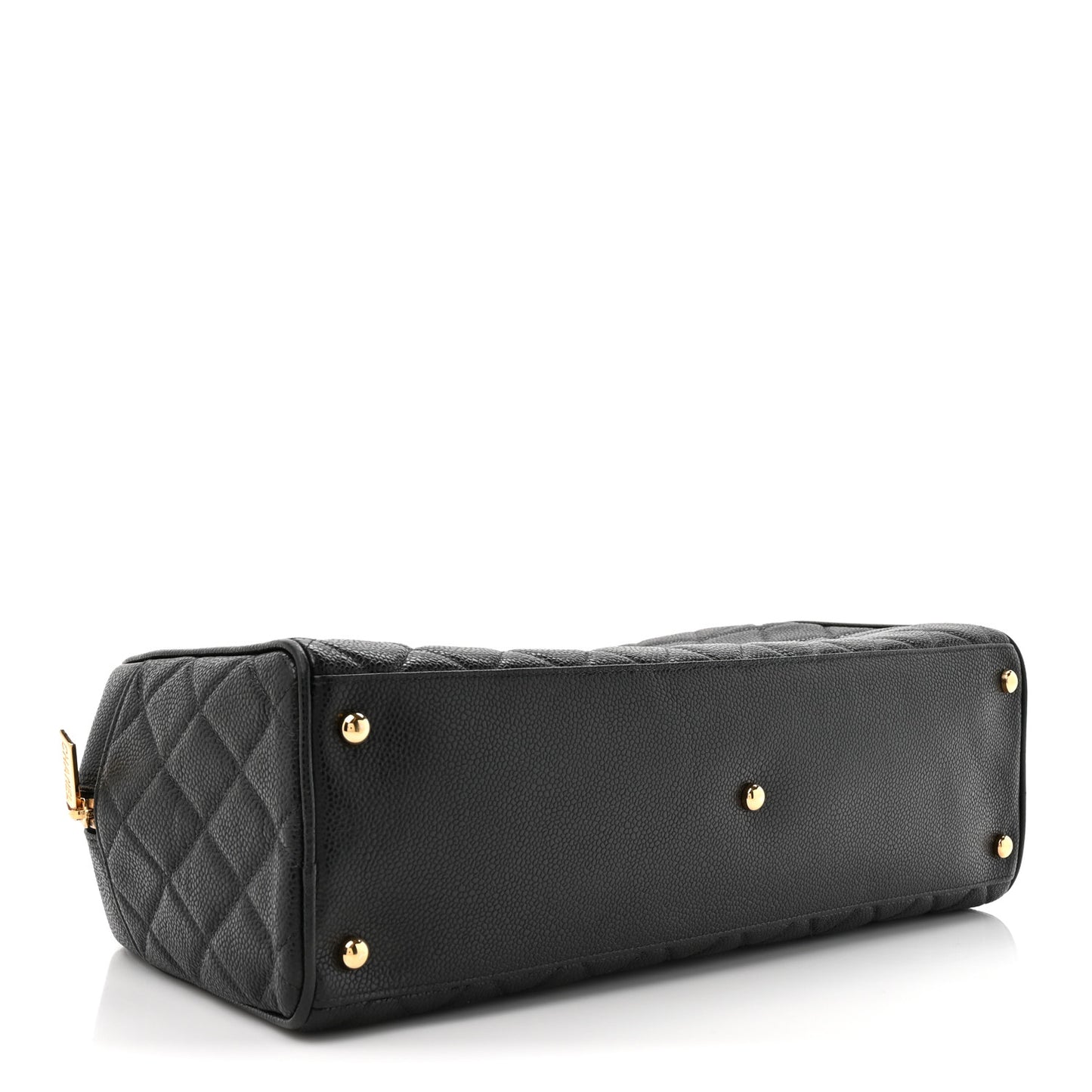 Caviar Quilted Large Bowler Black