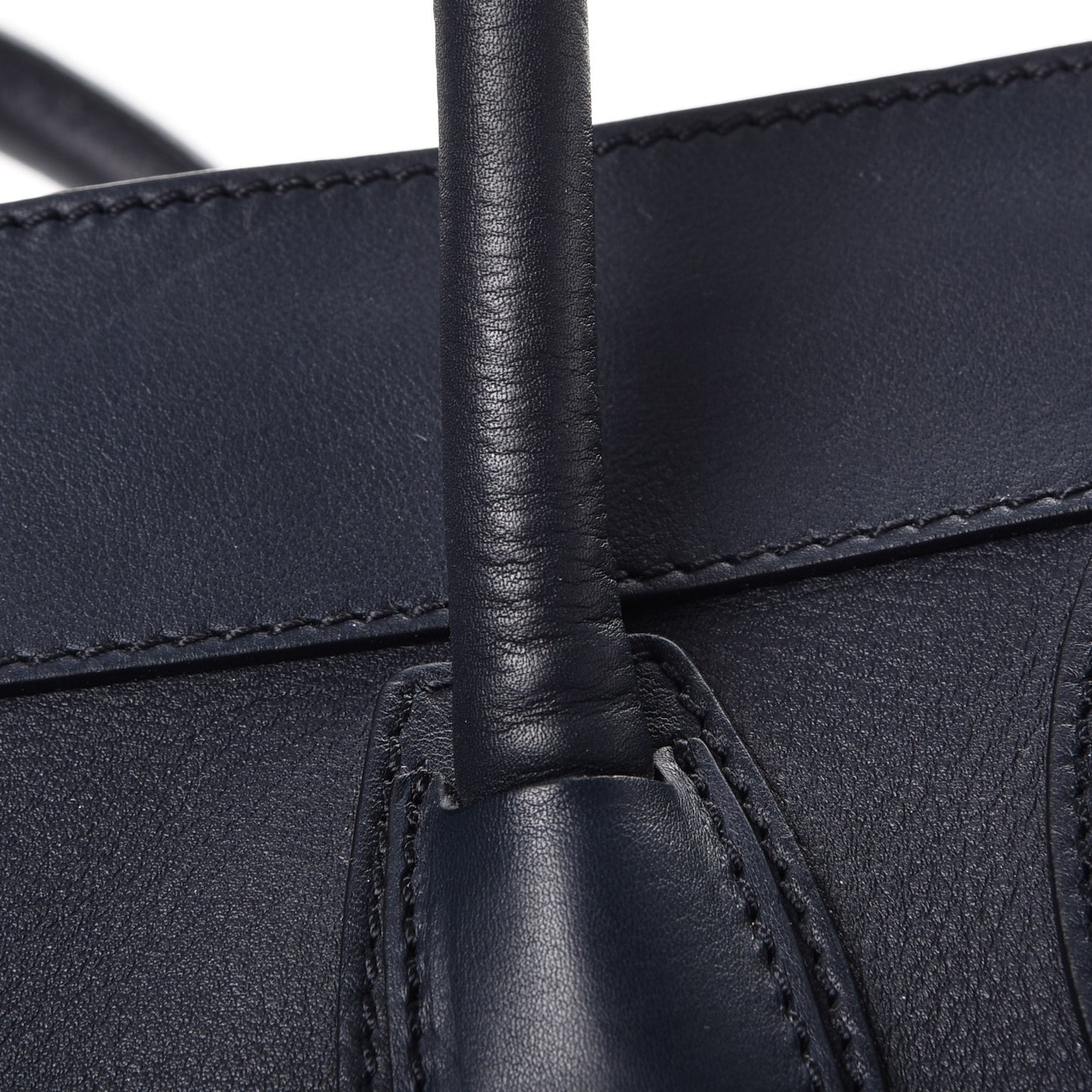 Smooth Calfskin Mini Luggage Navy Blue