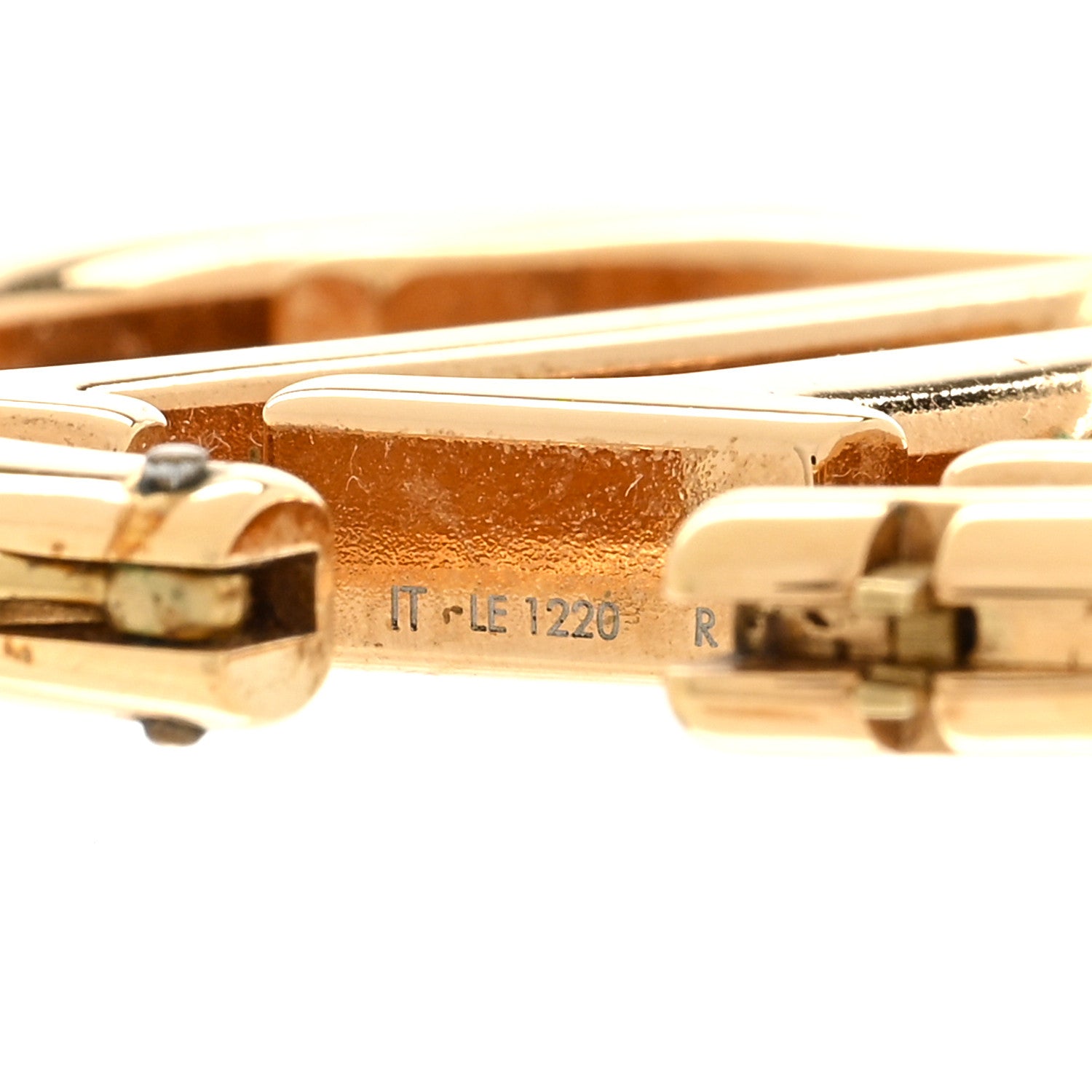 Louis Vuitton Metal Louise Hoop Earrings Gold 4 of 4