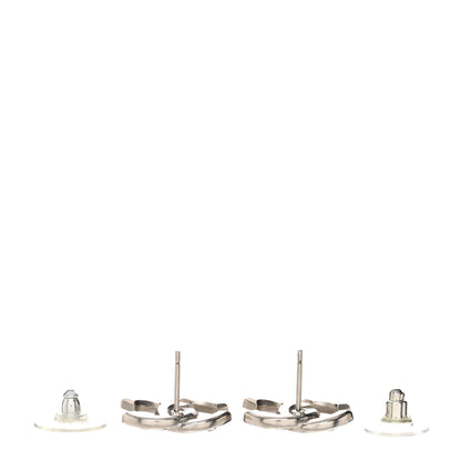 Chanel Baguette Crystal CC Earrings Silver 5 of 5