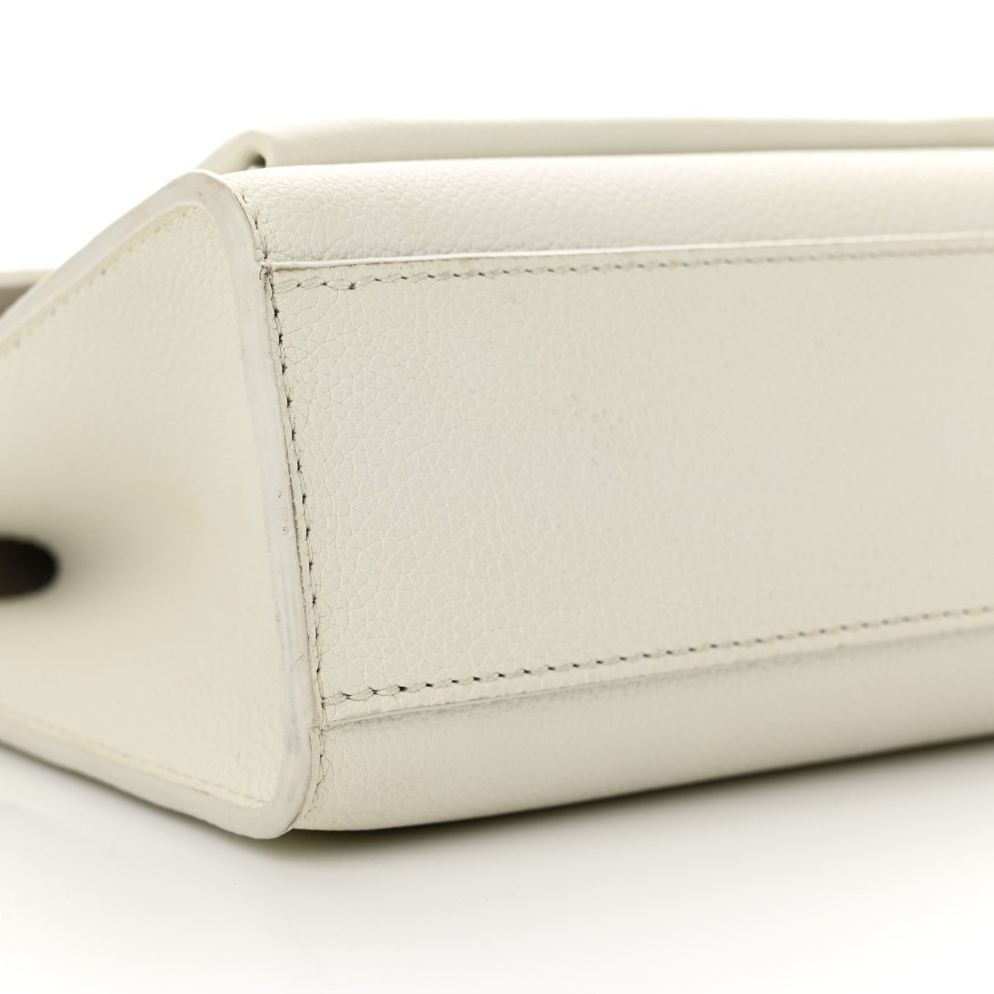 LOUIS VUITTON Soft Calfskin Mylockme Chain Bag BB White