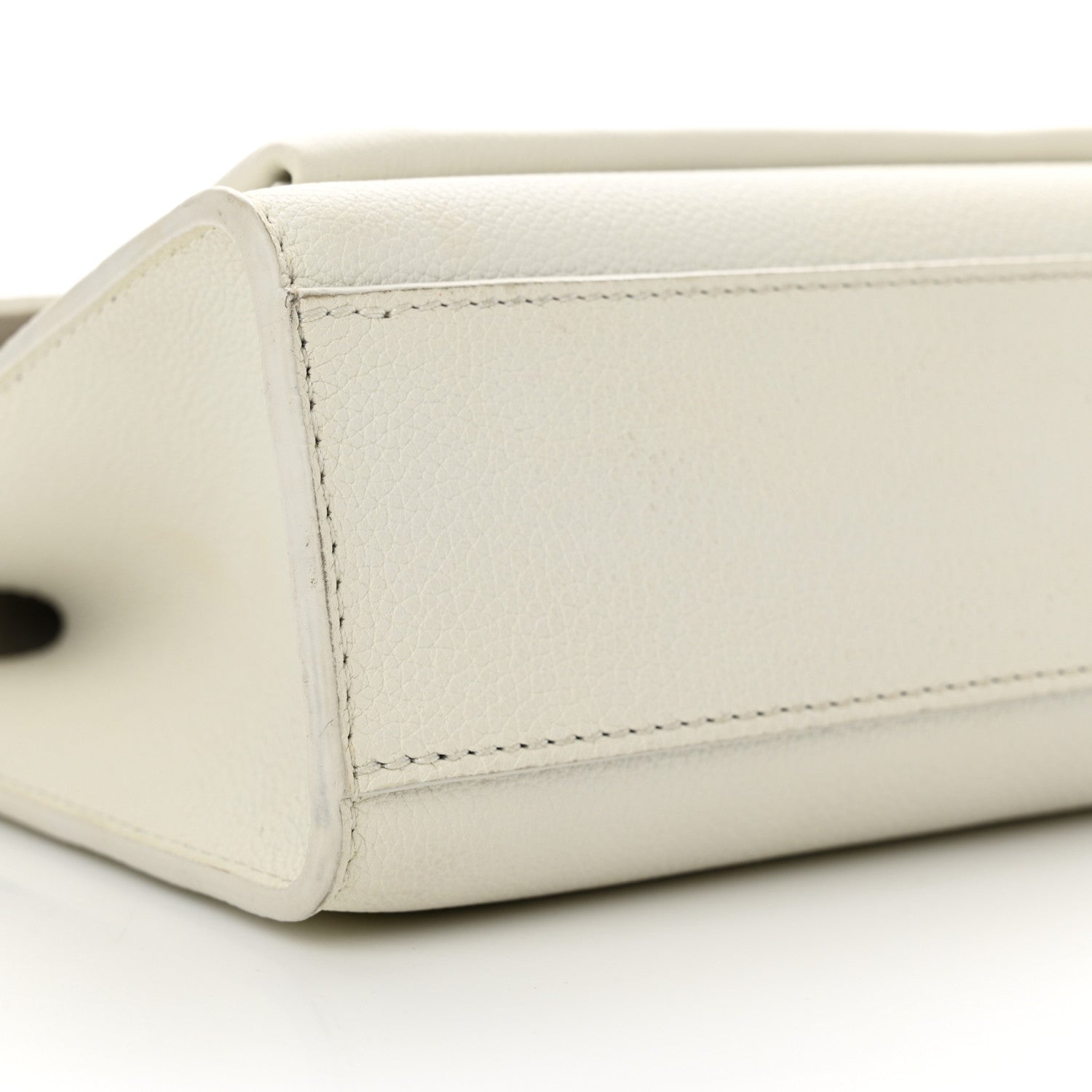 Louis Vuitton LOUIS VUITTON Soft Calfskin Mylockme Chain Bag BB White 9 of 11