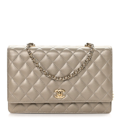 Chanel Lambskin Quilted Fantasy Pearl Flap Light Gold 1 of 10