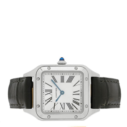 Cartier Stainless Steel Alligator 27.5mm Santos Dumont Quartz Watch 2 of 4