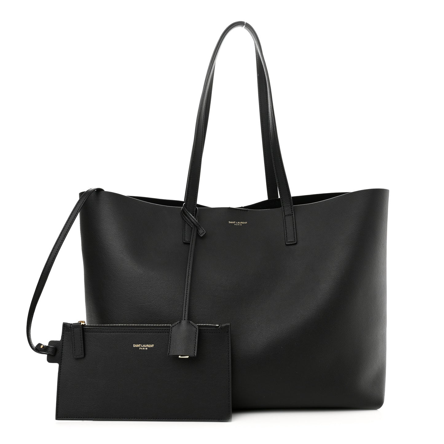 Calfskin Large Shopping Tote Black