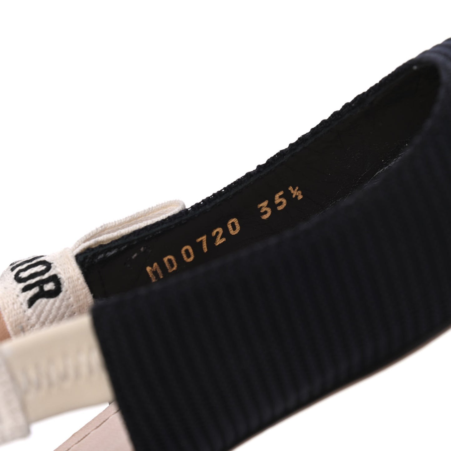 Technical Canvas Ribbon J'Adior Slingback Ballet Flats 35.5 Black