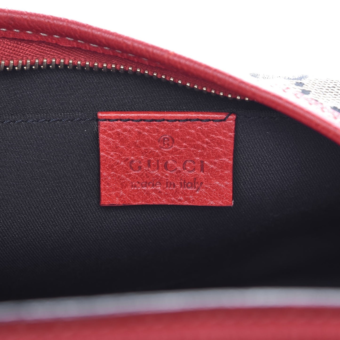 Monogram D Ring Abbey Pochette Navy Red