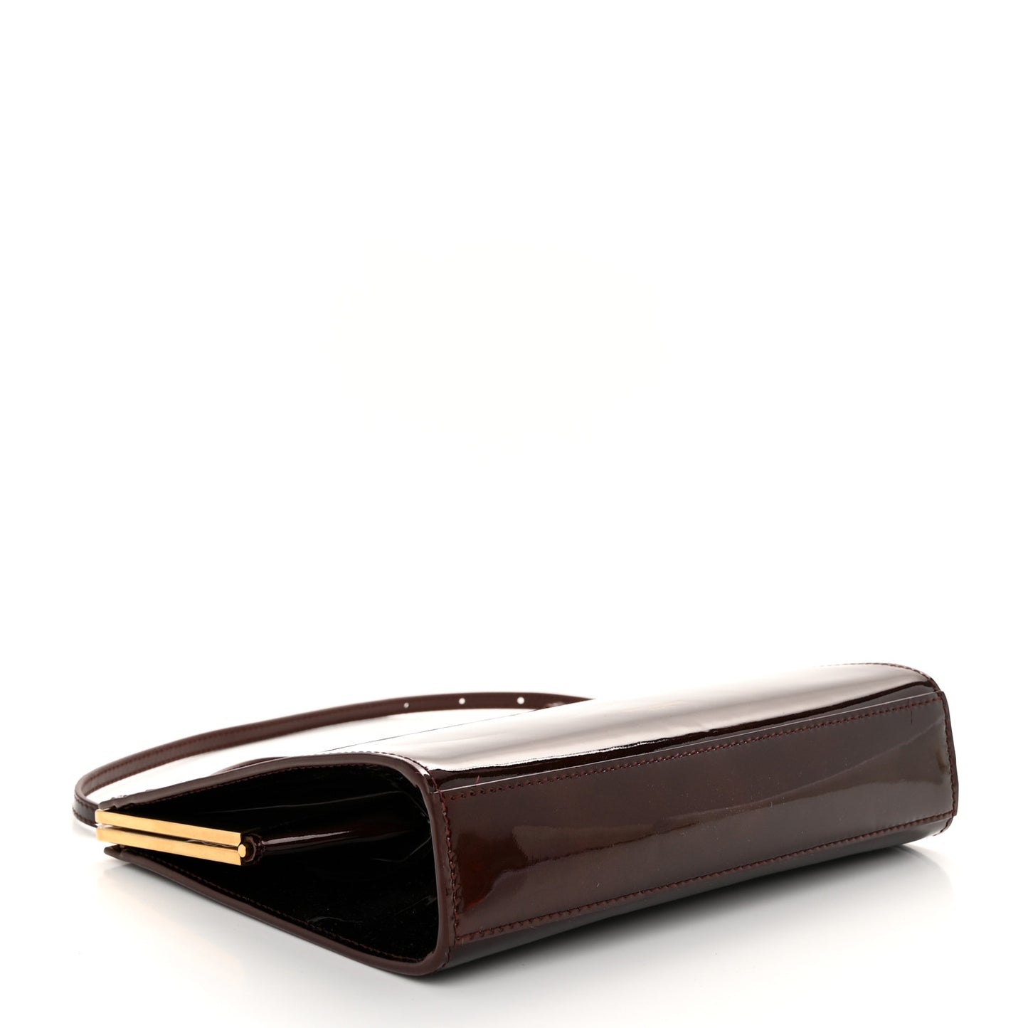 Patent Calfskin Small Le Anne-Marie Shoulder Bag Strong Espresso