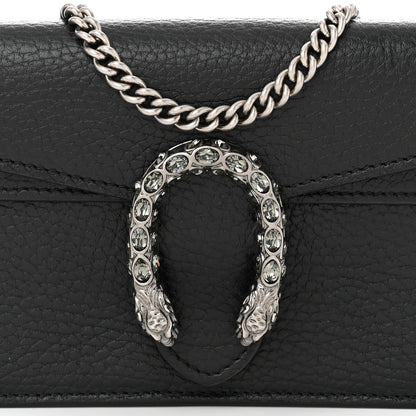 Gucci Calfskin Super Mini Dionysus Shoulder Bag Black 7 of 10