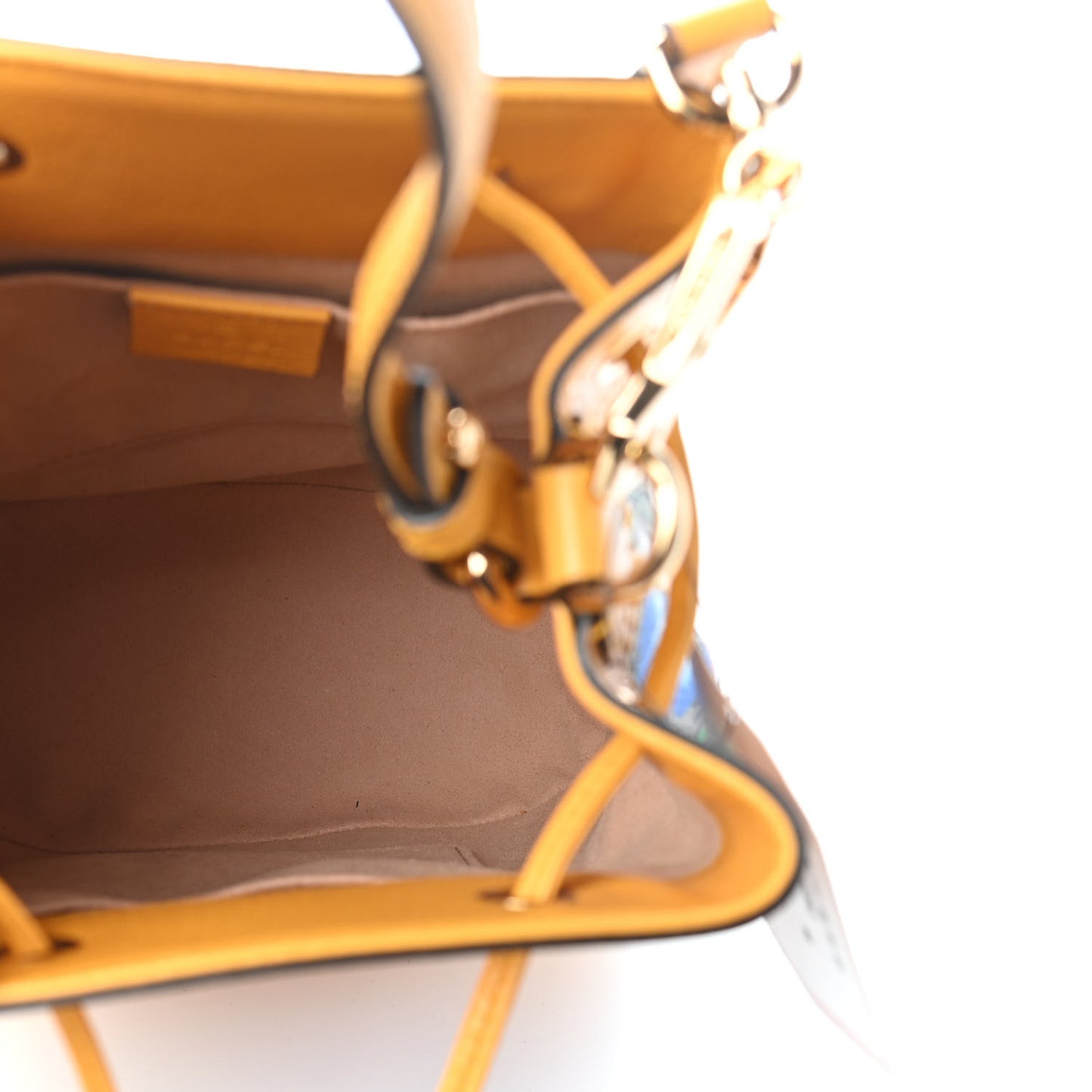 GG Supreme Monogram Flora Small Ophidia Bucket Bag Beige Multicolor Crop