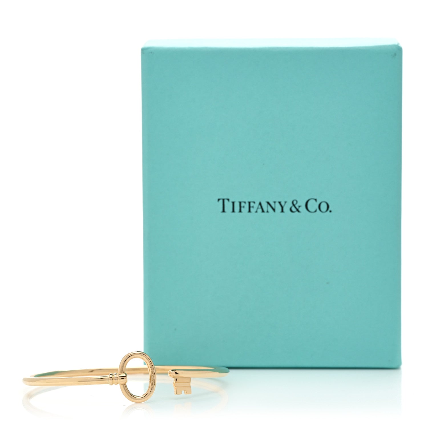 Tiffany 18K Yellow Gold Keys Wire Bracelet 4 of 4