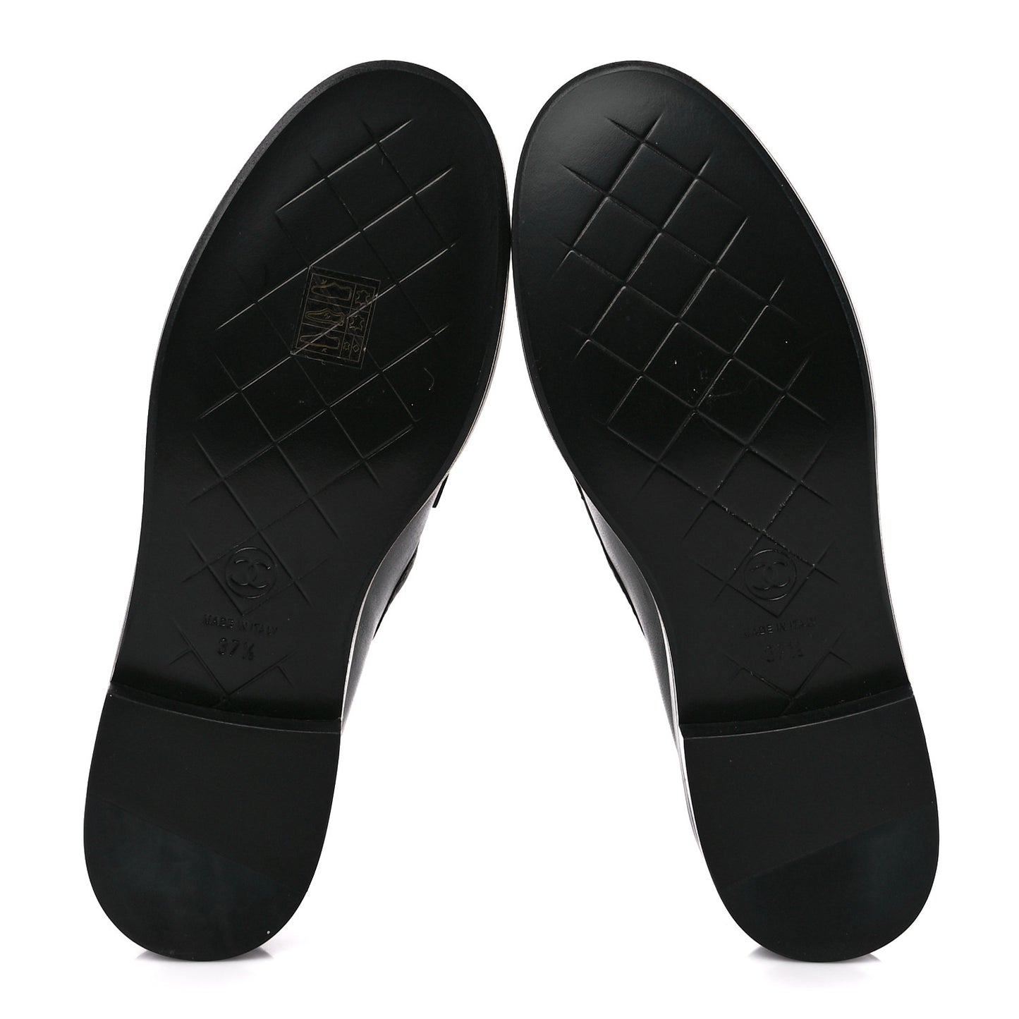 Lambskin Quilted CC Turnlock Loafers 37.5 Black