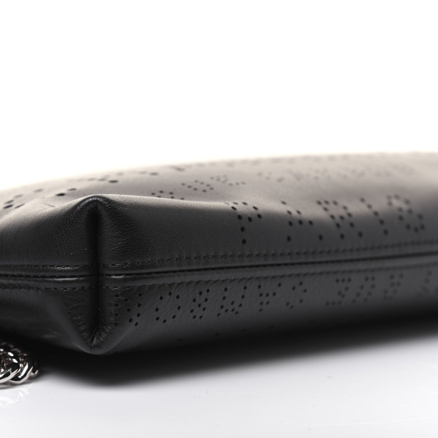 Calfskin Eyelets Clutch Black
